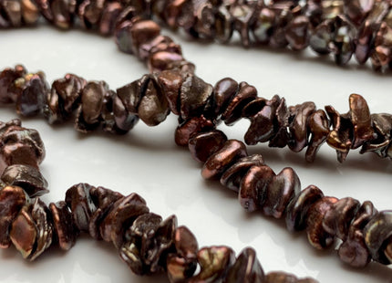 8 mm Or 10 mm AA Metallic Chocolate Brown Keshi Freshwater Pearl Beads Center Drilled Brown Keshi Pearl Rondelle Freshwater Pearls #1800