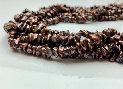 8 mm Or 10 mm AA Metallic Chocolate Brown Keshi Freshwater Pearl Beads Center Drilled Brown Keshi Pearl Rondelle Freshwater Pearls #1800