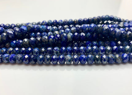BEST DEAL 4x6 mm AA Faceted Rondelle Natural Lapis Gemstone Beads Natural Blue Color Good Quality Lapis Loose Beads 15.5 Inches Strand #2623