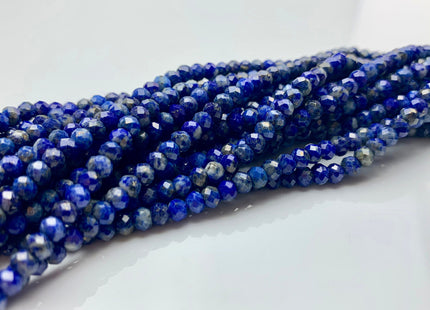 BEST DEAL 3x4 mm Faceted Rondelle Natural Lapis Gemstone Beads Natural Blue Color Good Quality Lapis Loose Beads 15.5 Inches Strand #2622