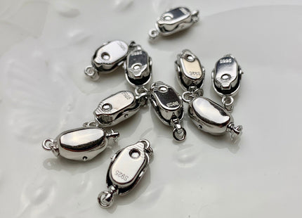 12 x 8 mm .925 Sterling Silver Clasp With Heart Shape Accent, Sterling Silver Finding Clasp, Heart Sterling Silver Clasps #10337