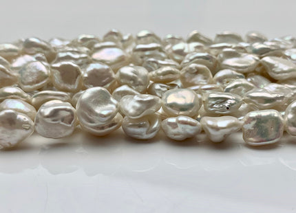 7-8x10-12 mm Natural White Keshi Freshwater Pearls Beads Genuine High Luster Rice Nugget Shape Keshi Freshwater Pearl Beads #1897