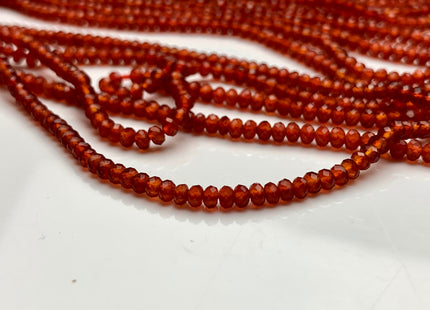2x3 mm AAA Faceted Rondelle Orange Carnelian Gemstone Beads Quality Micro Faceted Carnelian Gemstone Loose Beads # 2432
