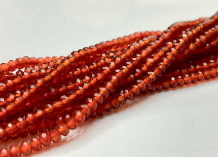 2x3 mm AAA Faceted Rondelle Orange Carnelian Gemstone Beads Quality Micro Faceted Carnelian Gemstone Loose Beads # 2432