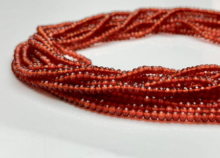 2x3 mm AAA Faceted Rondelle Orange Carnelian Gemstone Beads Quality Micro Faceted Carnelian Gemstone Loose Beads # 2432