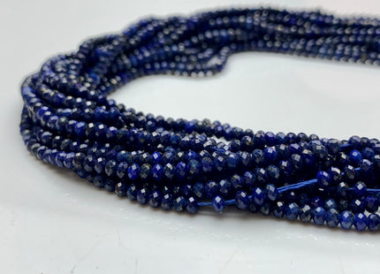 1x2 mm 2x3 mm 3x4 mm AAA Natural Color Faceted Rondelle Lapis Gemstone Beads Quality Micro Faceted Lapis Gemstone Loose Beads #2433