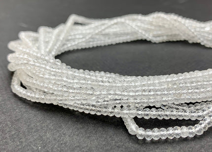 2x3mm 3x4mm 4x6mm AAA Natural Color Micro Faceted Rondelle Clear Quartz Gemstone Beads Quality Tiny Gemstone Loose Beads # 2427