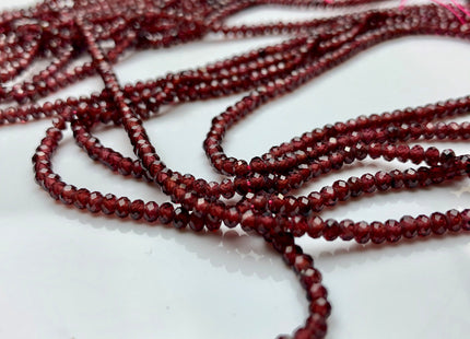 1x2 mm 2x2.5 mm 2x3 mm AAA Natural Color Faceted Rondelle Garnet Gemstone Beads Top Quality Micro Faceted Garnet Gemstone Loose Beads # 2440