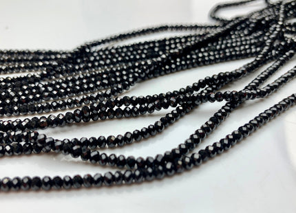 2x3mm 4x6mm AAA Natural Color Faceted Rondelle Black spinel Gemstone Beads Top Quality Micro Faceted Spinel Gemstone Loose Beads # 2451