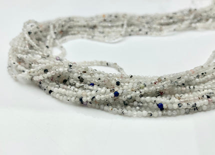 2 mm 2.5 mm Faceted Round Tiny Mixed Color Quartz Gemstone Beads Genuine Natural Quartz Gemstone Loose Beads 15.5 Inches Strand #2639