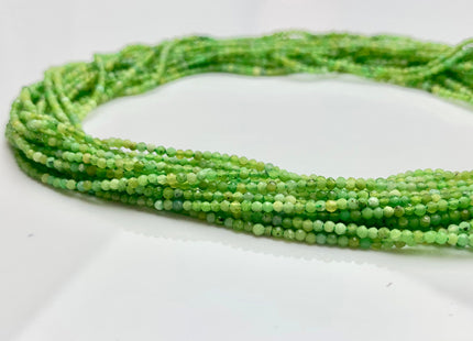 BEST DEAL 2 mm Faceted Round Tiny Green Garnet Gemstone Beads Genuine Natural Green Garnet Loose Beads 15.5 Inches Strand #2633
