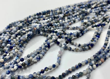 BEST DEAL 2.5 mm Faceted Round Tiny Sodolite Gemstone Beads Genuine Natural Sodolite Loose Beads 15.5 Inches Strand #2628
