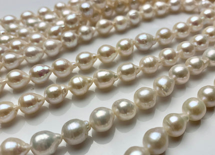 8x9-10 mm AA Natural White Edison Baroque Freshwater Pearl Beads Genuine High Luster Natural White Edison Baroque Freshwater Pearls #1812
