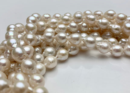 8x9-10 mm AA Natural White Edison Baroque Freshwater Pearl Beads Genuine High Luster Natural White Edison Baroque Freshwater Pearls #1812
