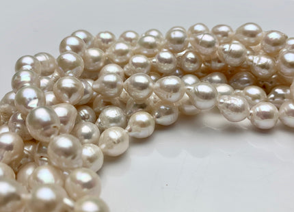 8x9-10 mm AA Natural White Edison Baroque Freshwater Pearl Beads Genuine High Luster Natural White Edison Baroque Freshwater Pearls #1812