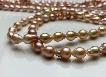 6.5-7x8.5mm AAA Natural Pink Edison Baroque Freshwater Pearl Tear Drop Shape Beads Genuine High Luster Natural Pink Edison Pearls #1808