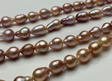7-8x8-14 mm AA Rare Natural Mauve Edison Baroque Freshwater Pearl Beads Genuine High Luster Natural Multi Mauve Pink Edison Pearls #1809