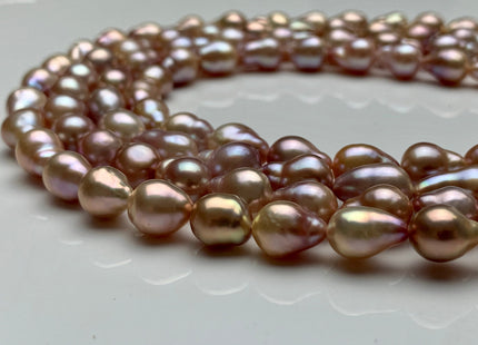 7-8x8-14 mm AA Rare Natural Mauve Edison Baroque Freshwater Pearl Beads Genuine High Luster Natural Multi Mauve Pink Edison Pearls #1809