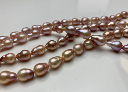 7-8x8-14 mm AA Rare Natural Mauve Edison Baroque Freshwater Pearl Beads Genuine High Luster Natural Multi Mauve Pink Edison Pearls #1809