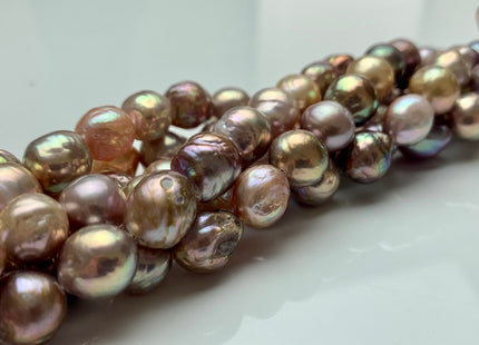 8-10 mm AAA Very Rare Dark Mauve Pink Baroque Edison Pearl Genuine Top Quality Natural Edison Pearl With Iridescent Color 8 Inches #1819