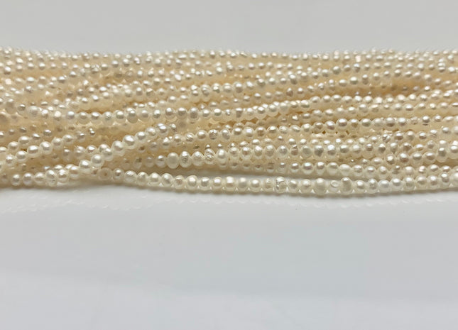 1.8-2 mm AAA Natural White Tiny Seed Freshwater Pearl Beads Genuine Quality White Potato Freshwater Seed Pearls #1817