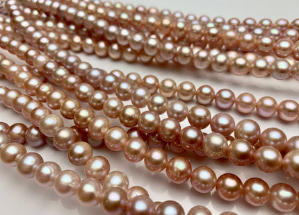 8 mm AA Natural Pink Freshwater Pearl Semi Round Freshwater Pearl Beads Genuine Natural Color Near Round Freshwater Pearls #1855