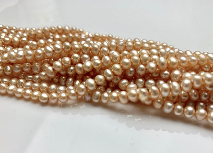 4-4.5 mm AA Light Champagne Color Potato Freshwater Pearl Beads Genuine High Luster Champagne Freshwater Pearl #1912