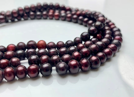 7 mm Or 8 mm Large Hole Rare Burgundy Red Potato Freshwater Pearl Beads Hole Size 2.2 mm Genuine Large Hole Dark Red Freshwater Pearls #1862