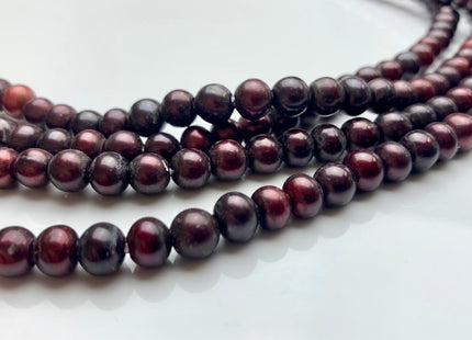 7 mm Or 8 mm Large Hole Rare Burgundy Red Potato Freshwater Pearl Beads Hole Size 2.2 mm Genuine Large Hole Dark Red Freshwater Pearls #1862