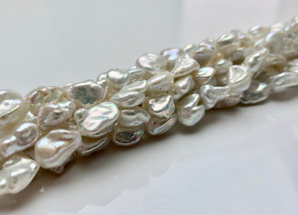 7x10 mm AAA Natural White Keshi Freshwater Pearls Beads Genuine High Luster Rice Nugget Shape Keshi Freshwater Pearl Beads #1871