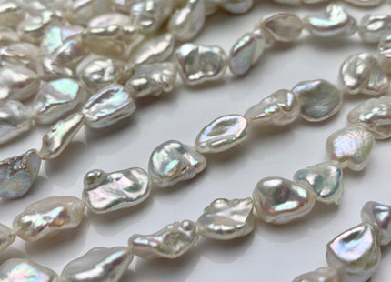7x10 mm AAA Natural White Keshi Freshwater Pearls Beads Genuine High Luster Rice Nugget Shape Keshi Freshwater Pearl Beads #1871