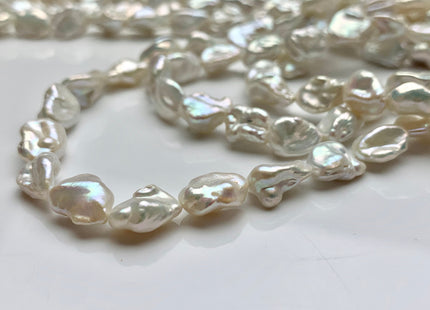 7x10 mm AAA Natural White Keshi Freshwater Pearls Beads Genuine High Luster Rice Nugget Shape Keshi Freshwater Pearl Beads #1871