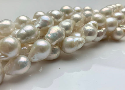 10x12-13x16 mm AAA Natural White Freshwater Baroque Pearl Beads Genuine High Luster And Top Quality Baroque Pearls #1931