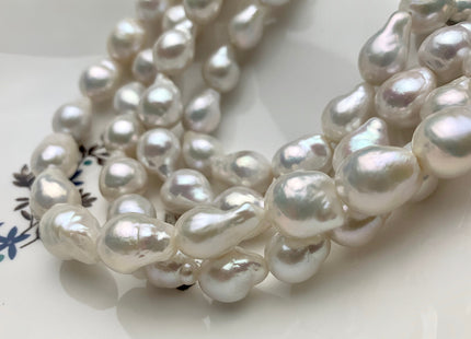 10x12-13x16 mm AAA Natural White Freshwater Baroque Pearl Beads Genuine High Luster And Top Quality Baroque Pearls #1931