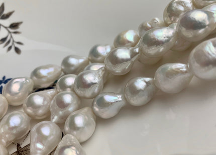 10x12-13x16 mm AAA Natural White Freshwater Baroque Pearl Beads Genuine High Luster And Top Quality Baroque Pearls #1931
