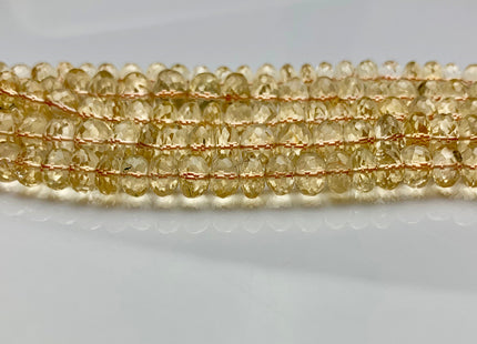 6mm 8mm 10mm 13mm AAA 100% Natural Faceted Rondelle Honey Citrine Gemstone Beads Top Quality Natural Citrine Beads 9 Inches Strand # 2484