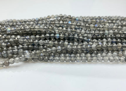 BEST DEAL 3-3.5 mm AAA Faceted Round Labradorite Gemstone Beads Genuine Natural Micro Faceted Labradorite Beads 15.5 Inches Strand #2651