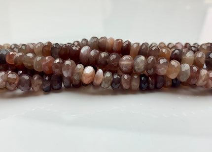 6mm 8mm 9mm AAA Gorgeous 100% Natural Chocolate Moonstone Faceted Rondelle Gemstone Beads Top Quality Moonstone Beads 8 Inches Strand # 2480
