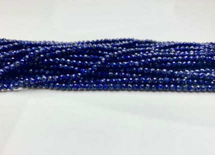 BEST DEAL 2 mm 3 mm AAA 100% Natural Faceted Round Tiny Lapis Gemstone Beads Genuine Natural Blue Lapis Loose Beads 13 Inches Strand #2495