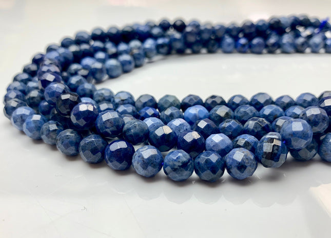 WHOLESALE 6mm 8mm 10mm Natural AAA High Quality Sodalite Faceted Round Gemston Beads Natural Blue Color Sodalite Gemstone Beads #2202