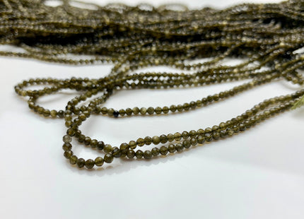 BEST DEAL 2.5 mm AAA Faceted Round Gold Obsidian Gemstone Beads Genuine Natural Gold Sheen Obsidian Loose Beads 13 Inches Strand #2501