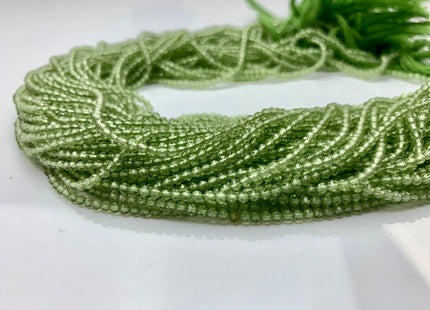 2-3 mm Faceted Round Tiny Peridot Gemstone Beads Genuine Natural Peridot Loose Beads 13 Inches Strand #2504