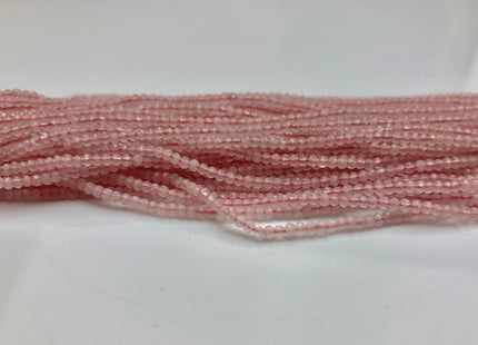 BEST DEAL 2x2.5 mm AAA Faceted Rondelle Tiny Rose Quartz Gemstone Beads Genuine Natural Pink Rose Quartz Loose Beads 13 Inches Strand #2512