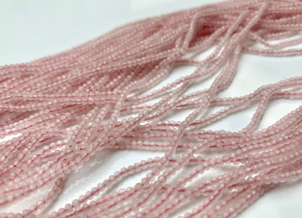BEST DEAL 2x2.5 mm AAA Faceted Rondelle Tiny Rose Quartz Gemstone Beads Genuine Natural Pink Rose Quartz Loose Beads 13 Inches Strand #2512
