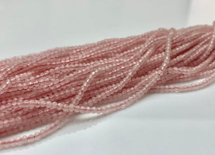 BEST DEAL 2x2.5 mm AAA Faceted Rondelle Tiny Rose Quartz Gemstone Beads Genuine Natural Pink Rose Quartz Loose Beads 13 Inches Strand #2512