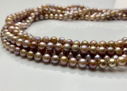 6mm AA Natural Seaweed Freshwater Pearls Potato Pearls, Genuine Natural Seaweed Freshwater Potato Pearls #1286
