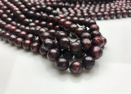 8.5-9 mm Burgundy Faceted Potato Freshwater Pearl Beads Rare Genuine Faceted Burgundy Red Color Freshwater Pearl Beads #1875