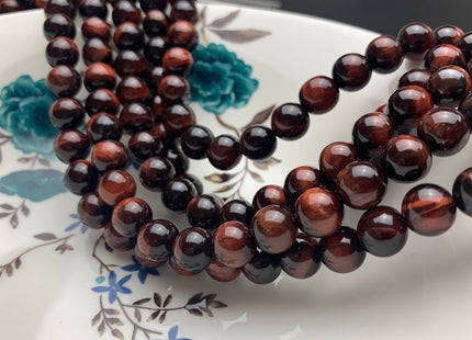 4mm 6mm 8mm 10mm 12mm AAA Smooth Round Mahogany Red Tiger Eye Gemstone Beads Top Quality Tiger Eye Beads #2286