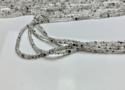 2 mm 2.5 mm AAA Faceted Round Tiny Black Rutile Quartz Gemstone Bead Genuine Black Rutile Quartz Loose Bead 15.5 Inches Strand #2538