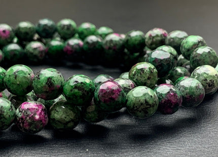 BEST DEAL 10 mm Faceted Round Fire Agate Gemstone Beads Heat Treated Mixed Ruby Zoisite Green Color Agate 15.5 Inches Strand #2703